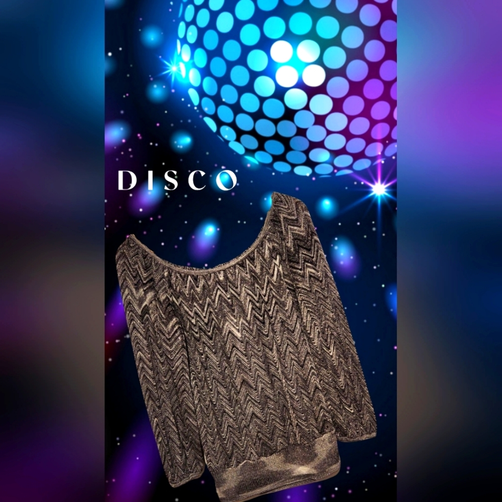 Vintage Lurex Knit Sweater Shiny!